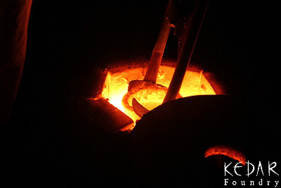 before bronze pouring